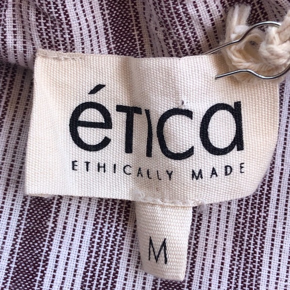 NEW ETICA antonia wrap dress in sassafras stripe size medium - Picture 7 of 15